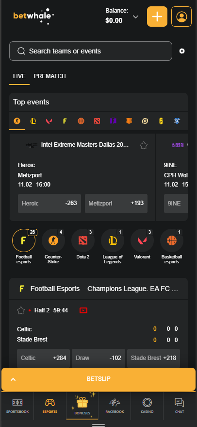 BetWhale site screenshot